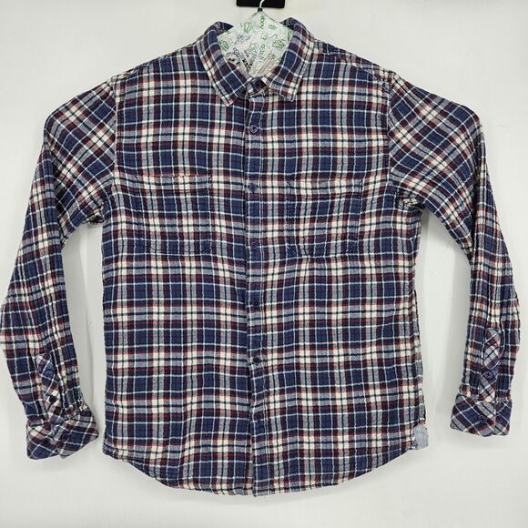 Carbon 2 Cobalt Shirt Mens Medium Button Up Long Sleeve Preppy Plaid Lined - Picture 1 of 10